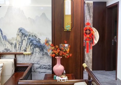 KLF全屋記丨136㎡新中式雅居，古調(diào)新彈，忘卻紛擾，呼吸著的當(dāng)代生活提案